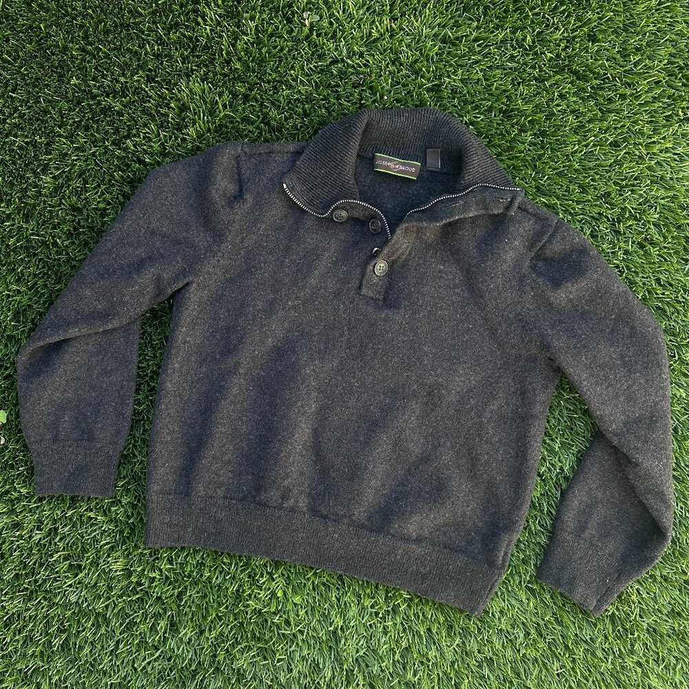 Joseph Abboud Kids Wool/Cotton Quarter-Zip Sweater – M